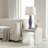 Coastal Blue Sculptural Table Lamp Set of 2 with White Linen Shades, 31" Tall