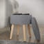 Repose-pieds de 14,1 po Fabri Fabri - repose-pieds, table d'appoint ou rangement avec couvercle rigide amovible pour salon, dortoir ou appartement