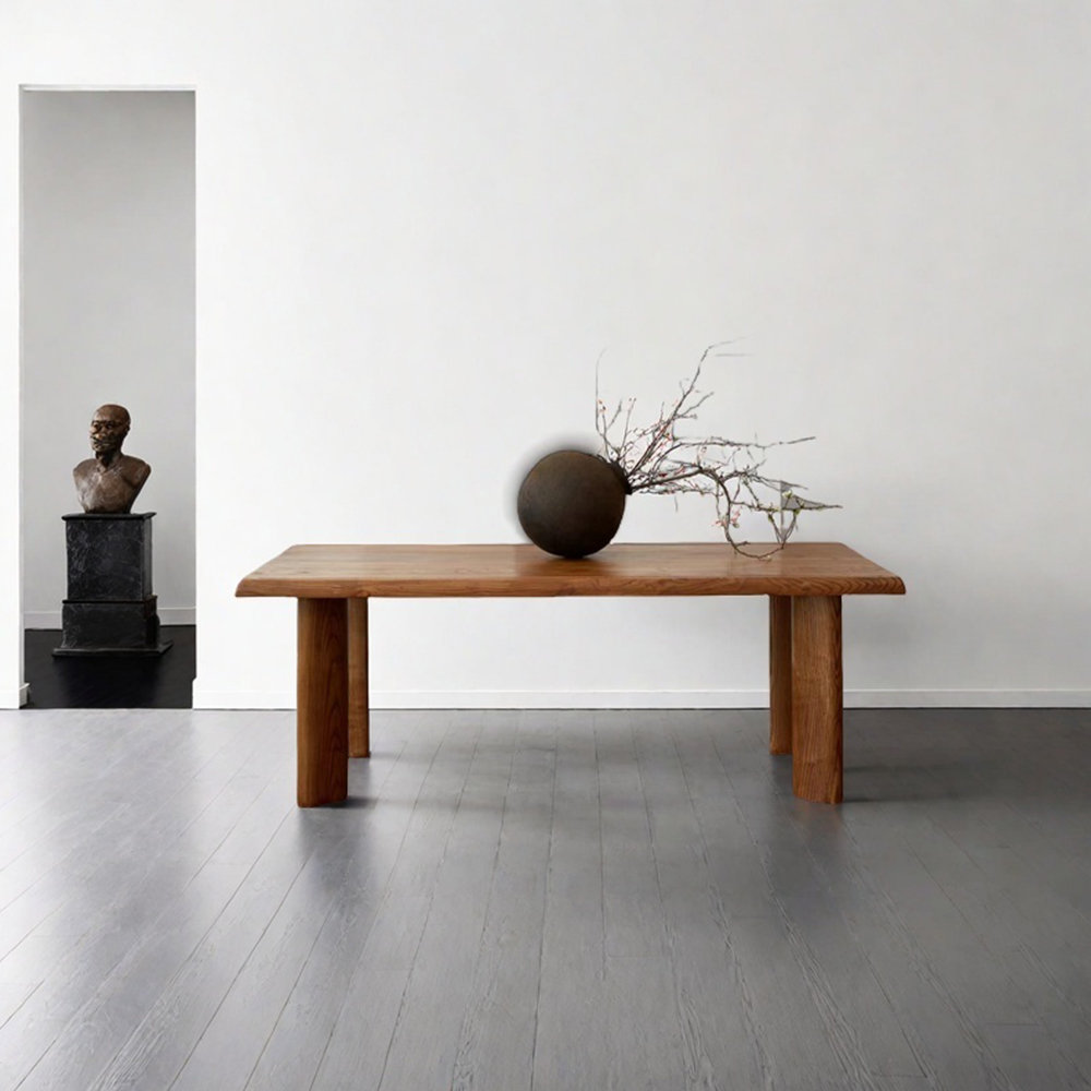 Loon Peak Rectangular oak wood dining table - Wayfair Canada
