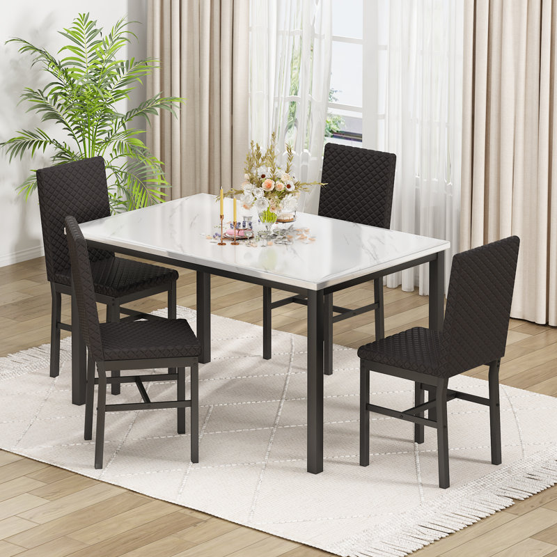 Ensemble de table et chaises Modern Modern, Blanc