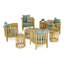 Kafelonia Outdoor 13 - Piece Teak Conversation Set