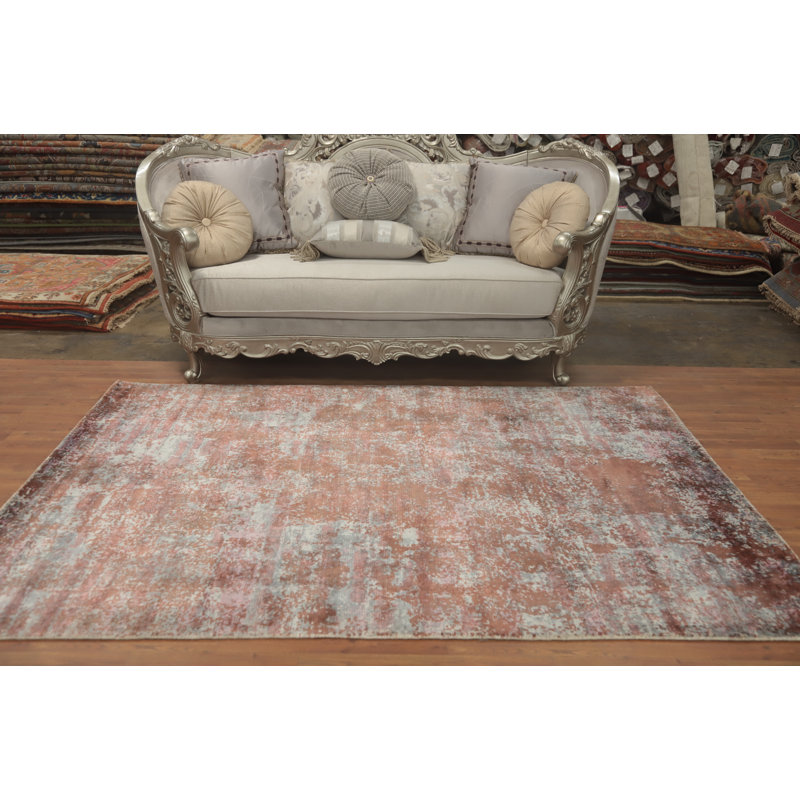 Tapis indien à motif abstrait All-Over 6 x 8
