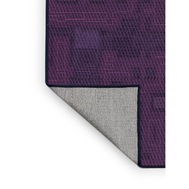 Tapis 100% à motifs lavables à la machine 2989-Pat3131-Pur, Rectangle 2 pi x 3 pi