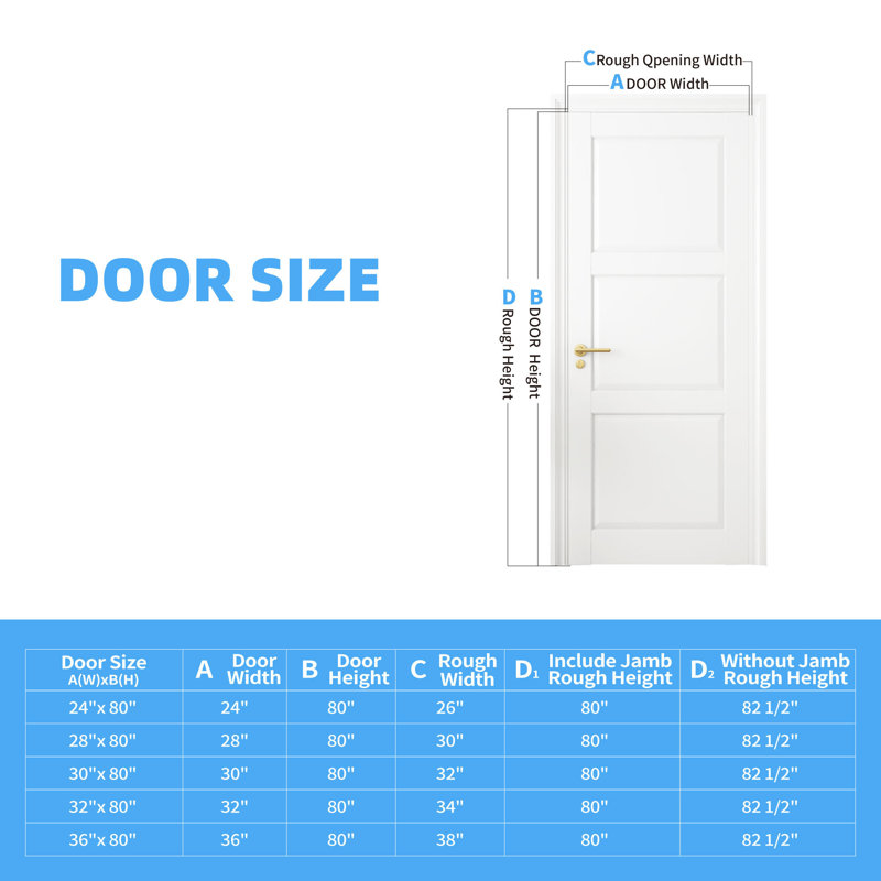 Portes intérieures modernes en bois massif 24 po x 80 po pour la cuisine