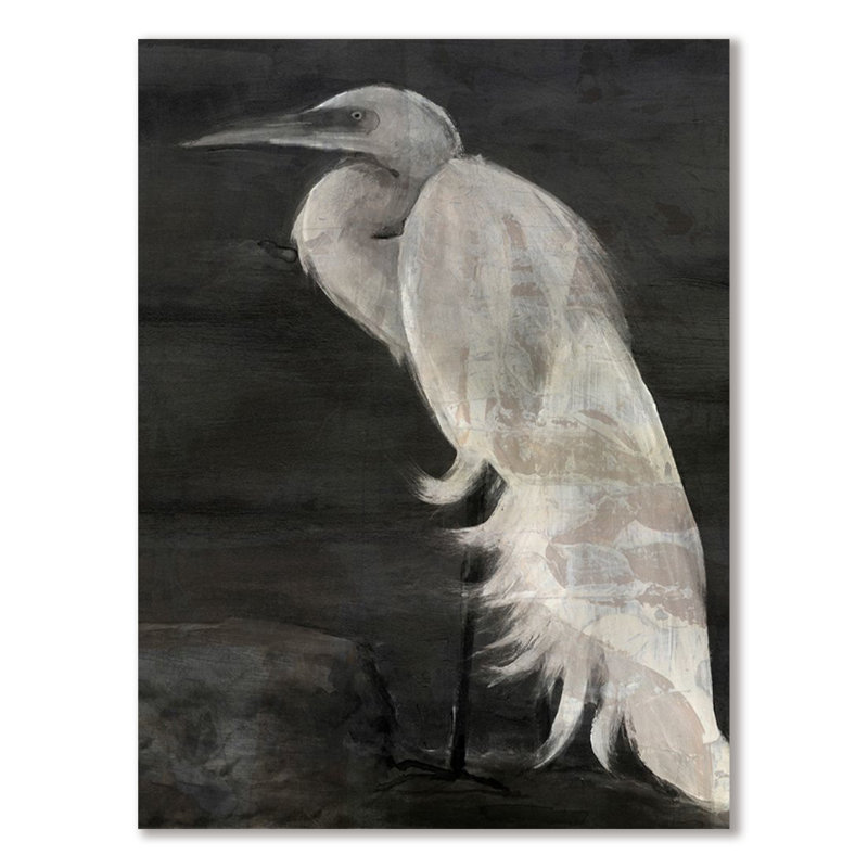 Aigrette texturée I, estampe numérique sur toile tendue