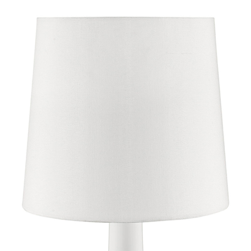 Lampe de table de style Mid-Century avec commande tactile à 3 voies et abat-jour cloche texturé