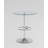 Round Glass Top Metal Base Dining Table