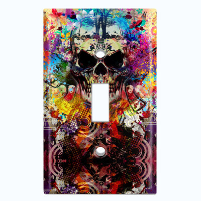 Patterned 1 - Gang Toggle Light Switch Standard Wall Plate