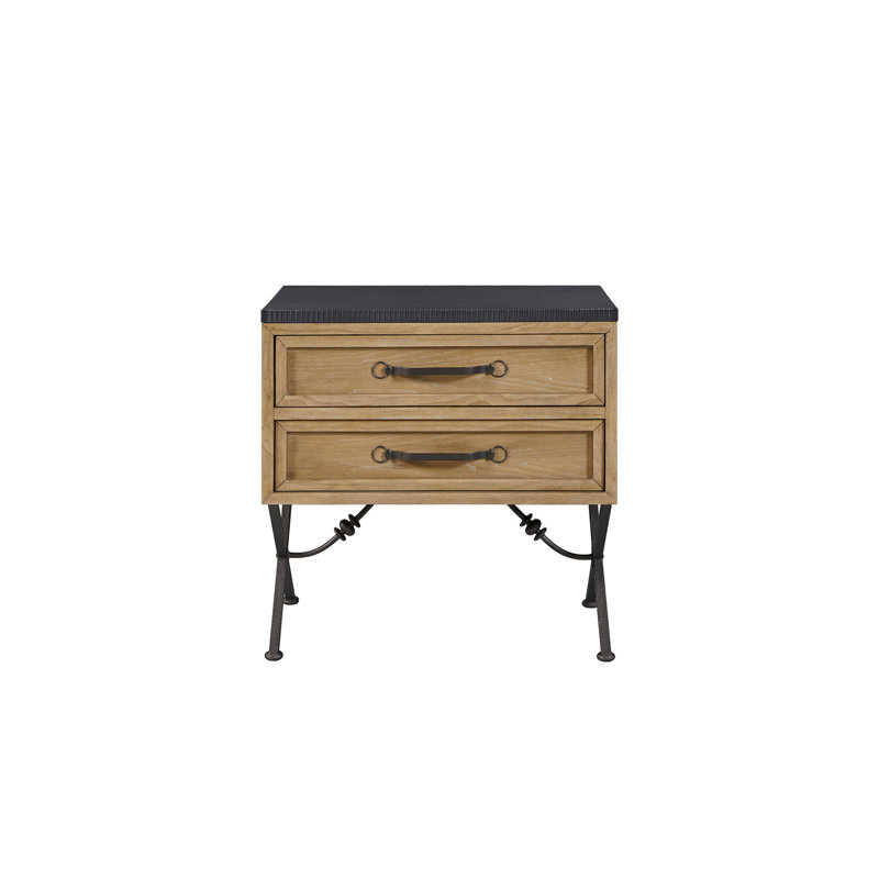 2 Drawer Nightstand - Almond