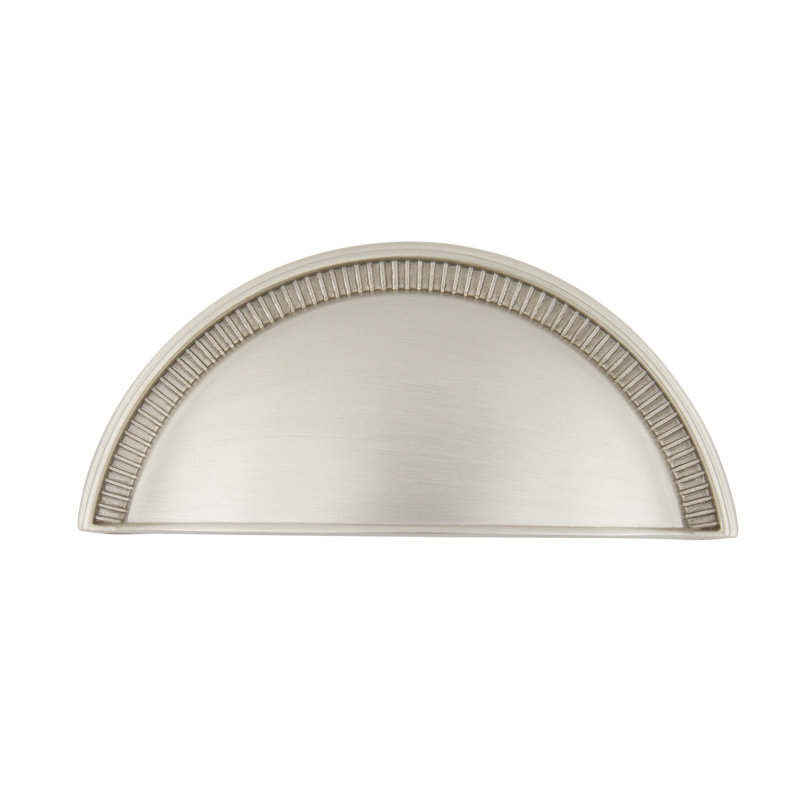 Soleil 3" Center to Center Cup/Bin Pull, Satin Nickel