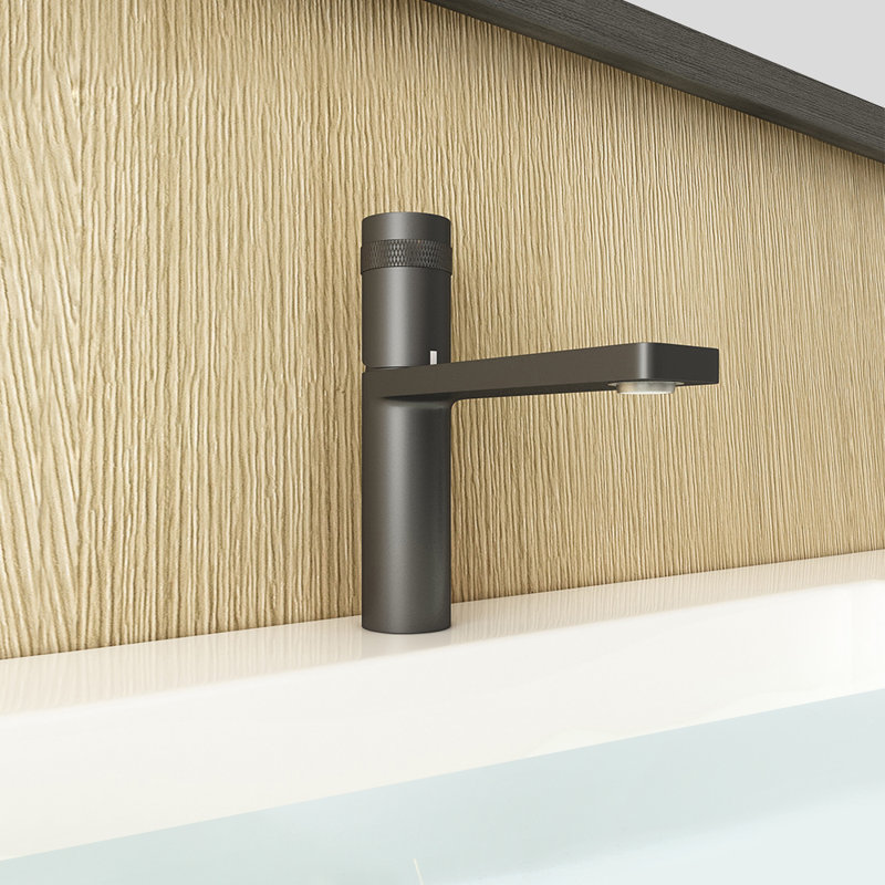 Single-handle Bathroom Faucet with Drain Assembly, Matte Black