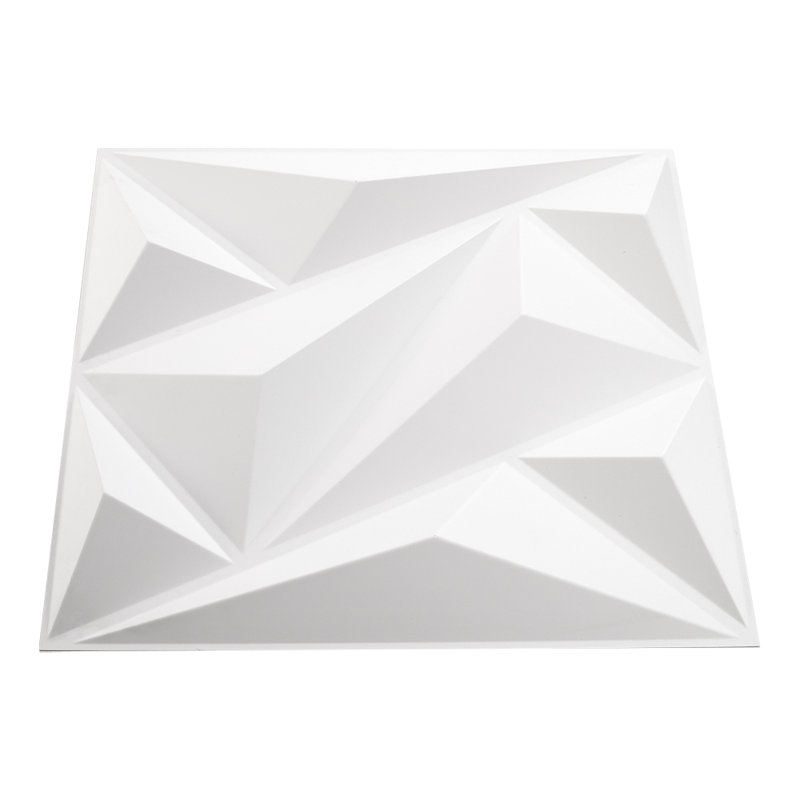 12 Pack Decorative 3D Wall Panels White Diamond Design PVC