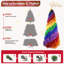 Sapin de Noël en spirale arc-en-ciel de 2,74 m (9 pi) avec 2341 branches et un support en métal robuste-186166848