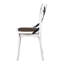Chaises de salle à manger rustiques et modernes, 2 pièces, dossier en métal contrastant, blanc antique, structure en bois massif de 2 pièces, finition blanche, construction