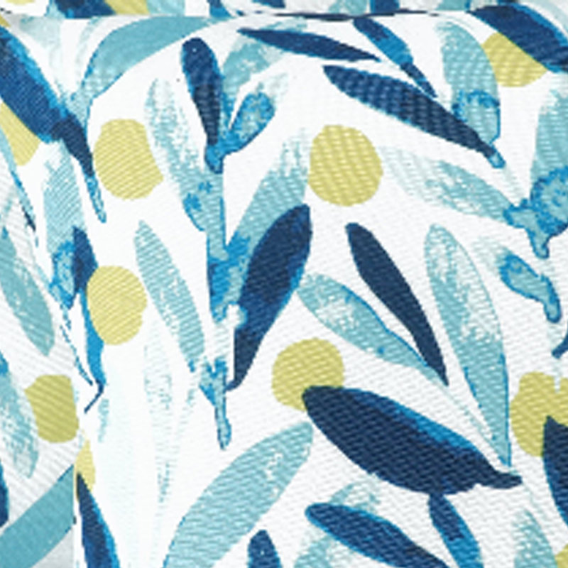 Outdoor Square Pillow Cover & Insert, Blue Floral