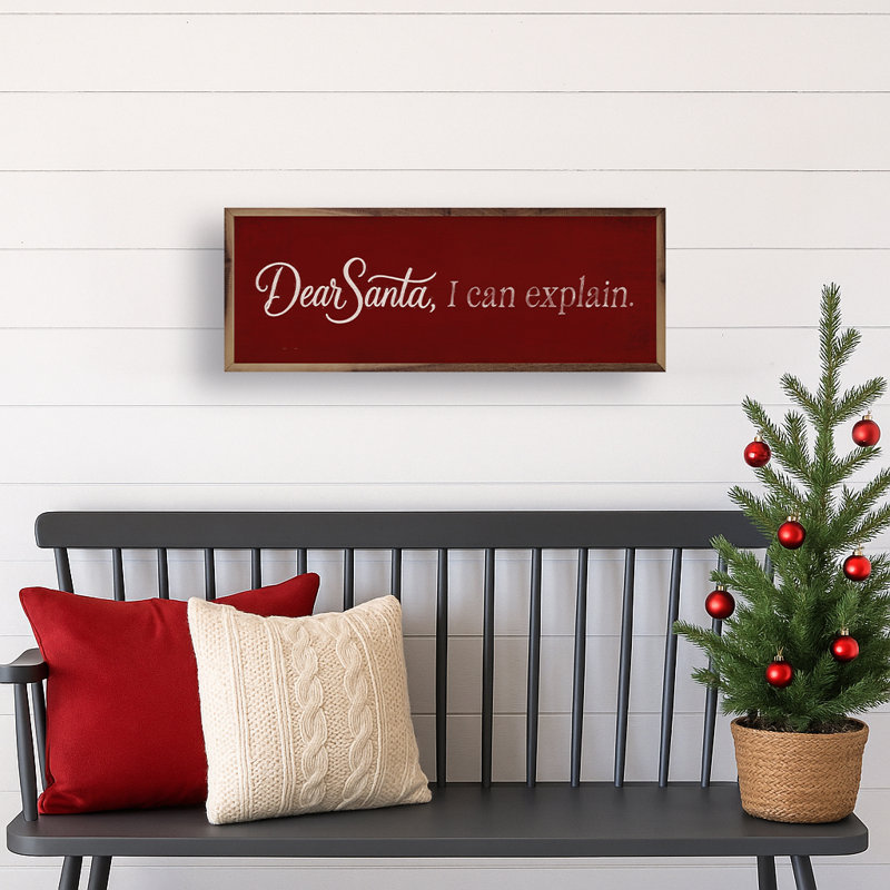 Dear Santa I Can Explain, Rouge, H 8 po x l 24 po