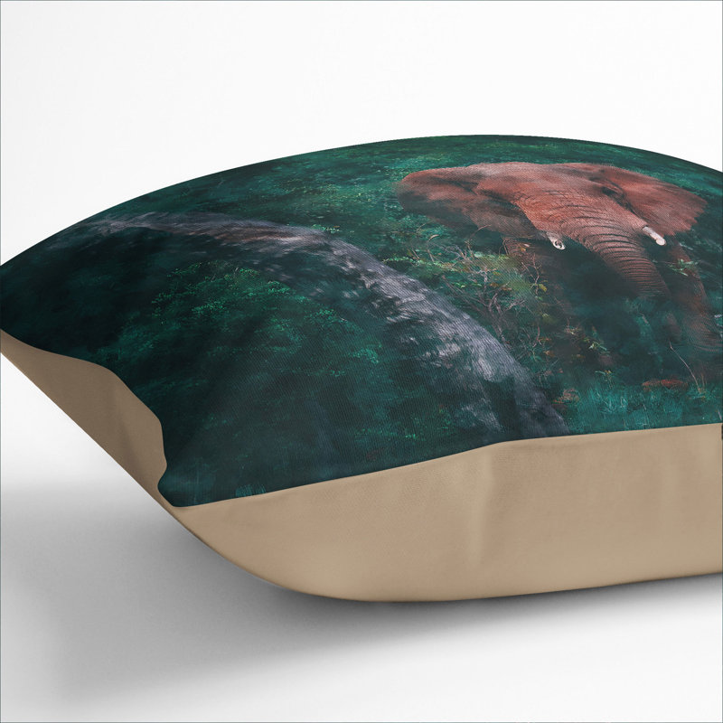 Elephant Vol.8 Square Throw Cushion, 40cm H x 40cm W x 15cm D, Stone