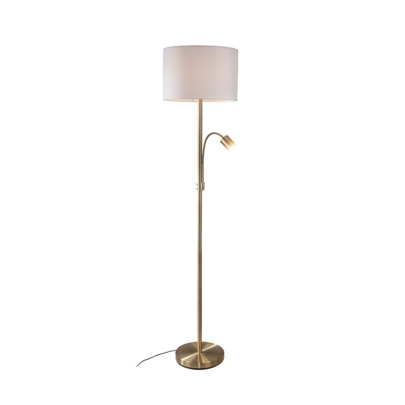 Azirah 170cm Traditional Floor Lamp, Silver, Grey