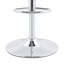 Ensemble de 2 tabourets de bar réglables, cuir synthétique noir, chrome moderne pour la cuisine et le bar