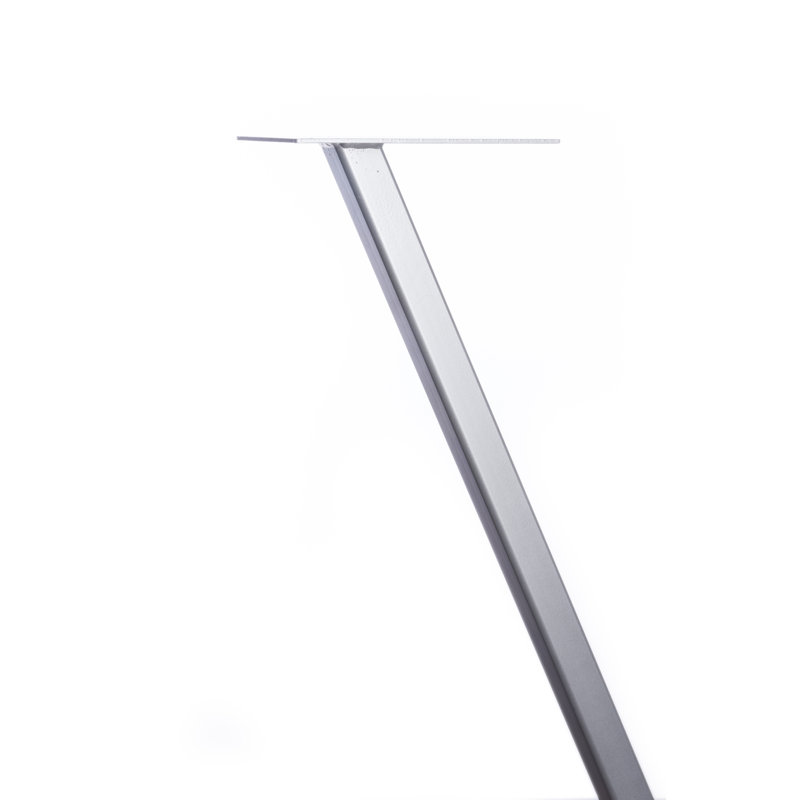 Poteau enterré standard 3,5 "x H 57,5", Angle-effet aluminium anodisé (argent)