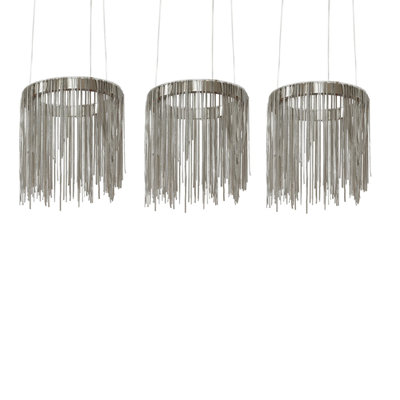 Cascata 3 - Light Silver LED Kitchen Island Pendant