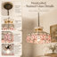 Luminaire suspendu de style Tiffany, luminaire suspendu en verre coloré à tête unique pour salle à manger