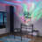 Metal Bed Frame 14 Inch With Headboard & Charging Station Galaxy Aurora Projector-1115613045
