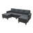 Linen Upholstered Modular Sectional with 2 Ottomans-1787210296