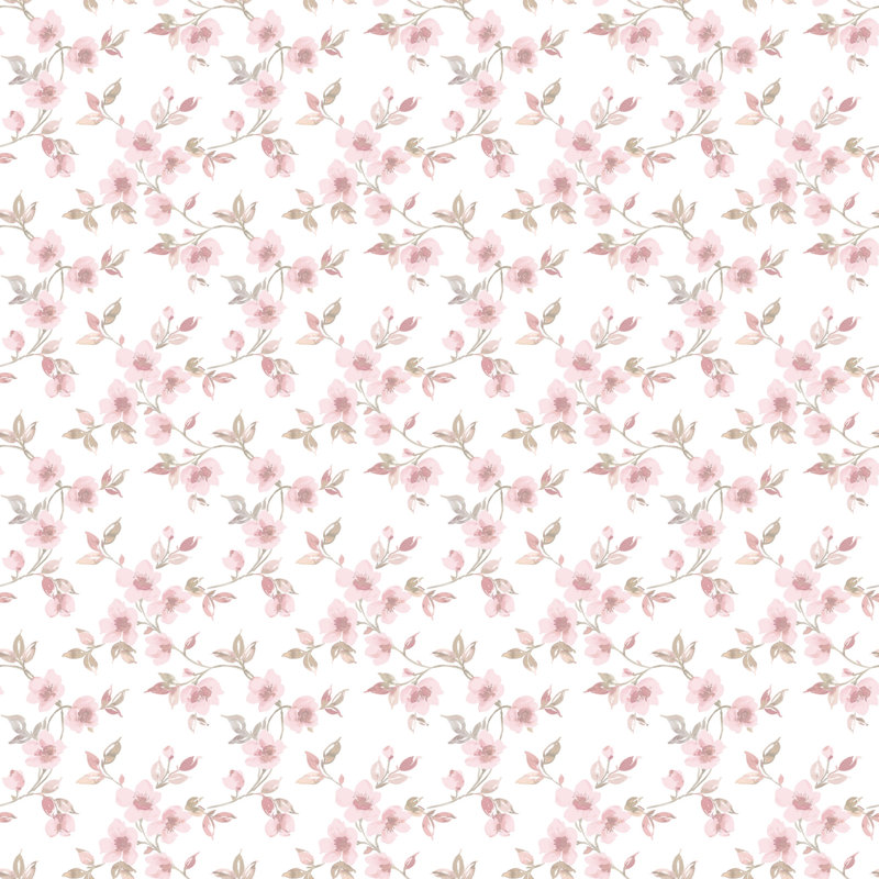 Basso 10m x 53cm Matte Wallpaper Roll, Off White/Pink
