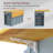53inch Large Kitchen Island with 2 Bar Stools, Power Outlet-102218098