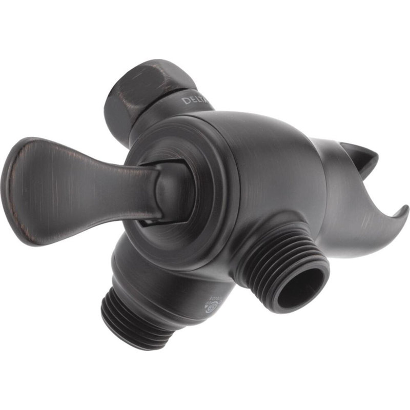 Inverseur de bras à 3 voies avec fixation pour douche à main Universal Showering Components, Bronze vénitien