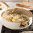 Bloomhouse  6 QT Heavy Duty Aluminum Premium PFA Free Ceramic Nonstick Saute/Deep Frying Pan Skillet with Lid - Linen White with Gold Handle