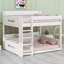Cadre de lit superposé contemporain avec tablettes de rangement et ports USB-128979128