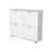 White Tilt-Out Shoe Storage Cabinet With Multiple Compartments And Modern Desig