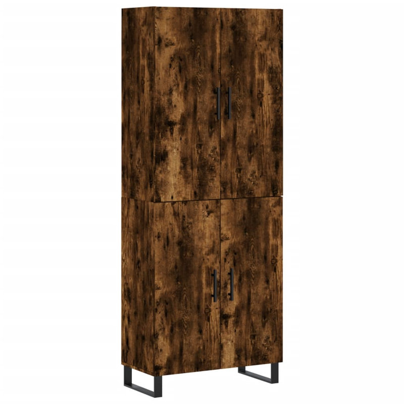 Grifton Highboard 69.5x34x180 cm Engineered Wood, Smoked Oak