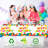 Building Block Party Tablecloths, 3pcs Building Block Party Decorations Tablecloths set