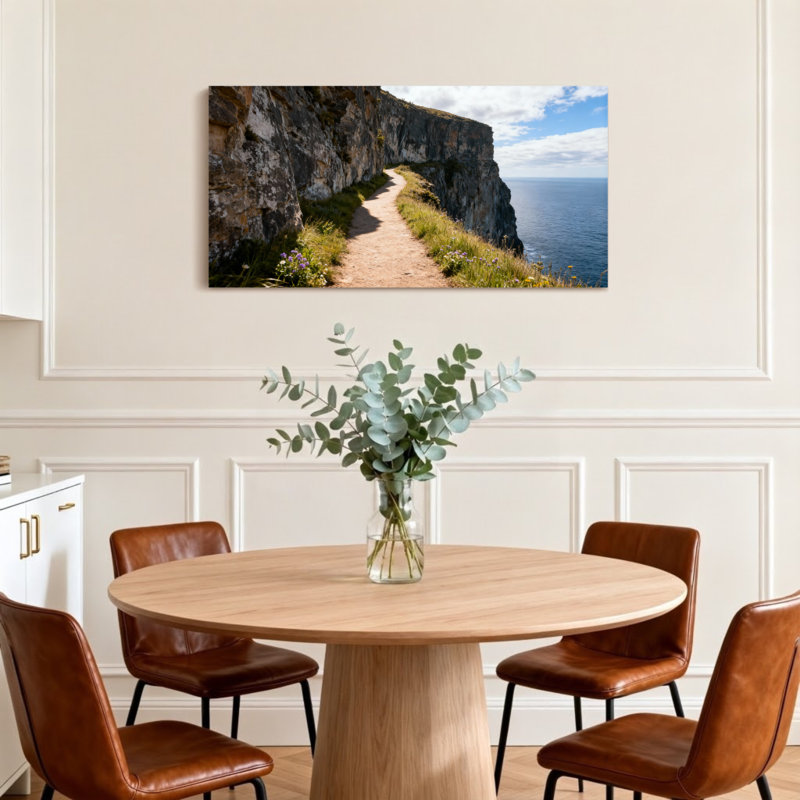 Paysage et nature Cliffside Path Ocean View Skyflowers, H 28 po x l 58 po