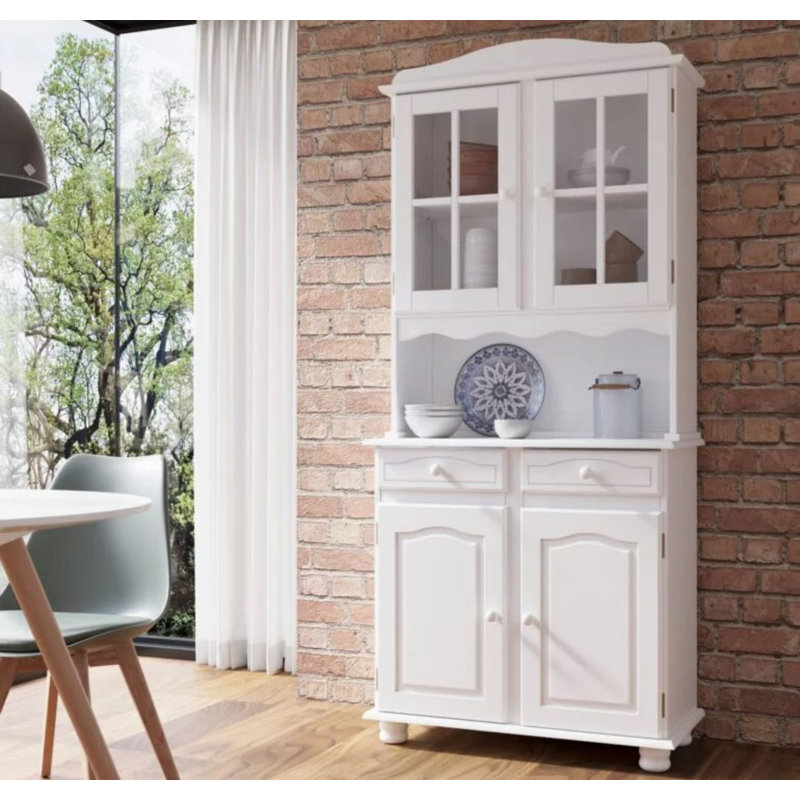 Nico Classic Hutch Cabinet, White