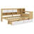 Daybed With 2 Drawers And Cabinets Shelves, Storage Bookcase, Built-In Removable Desk-1805524319-1805524317