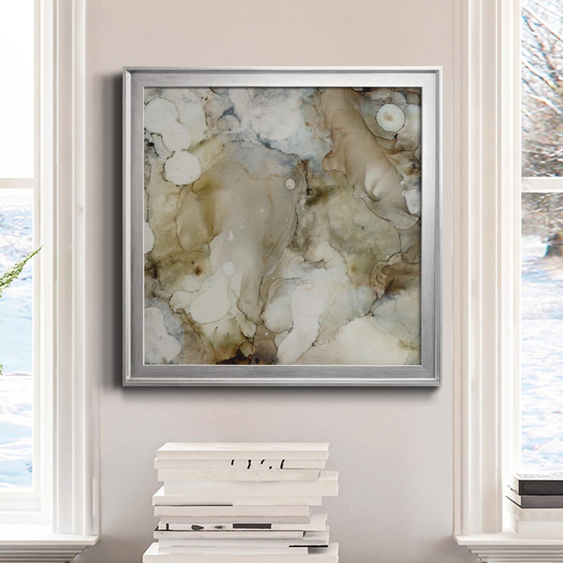 Stonewashed I - Cadre photo sur toile, Argent, H 26,5 po x l 26,5 po x P 1,5 po