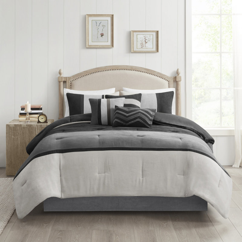 Luxury 7-piece Bedding Sets, Faux Suede Polyester, Rustic Lodge Style