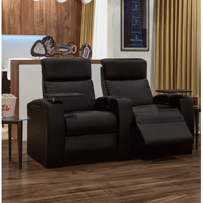 63.75" Wide Power Recliner Home Theater Loveseat with Cup Holder by Orren Ellis