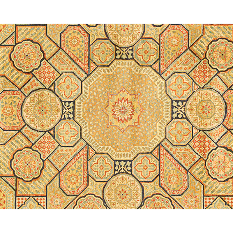 Hand Knotted Wool Area Rug in Black