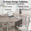 Ensemble de table de conférence Okeysen 110 po en forme d'infini avec 8 chaises ergonomiques, bureau de réunion moderne et irrégulier avec 2 prises de courant et ports USB