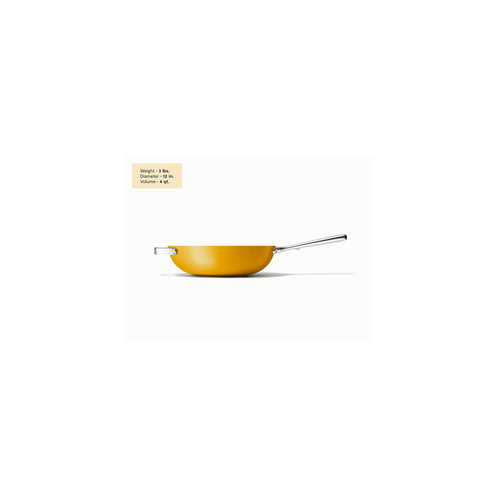 Caraway Nonstick Ceramic Fry Pan, 12", Marigold