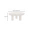 Table basse ronde avec plateau en béton de couleur beige, piédestal d'intérieur / extérieur durable, 35,4 pouces