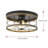 4-Light matte black dimmable industrial ceiling lamps