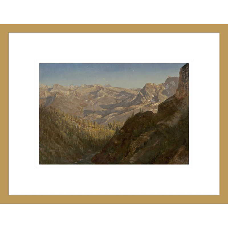Montagnes de la Sierra Nevada par Albert Bierstadt, impression giclée encadrée, H 13,2 po x l 16,75 po