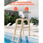 Swimming Pool Ladder, Inclined 5-Step Double Handrails Stair, Non-slip Wide Step, 300 lbs Load Capacity, for 48-54 in Inground & Above-ground Pools, Any Deck Surface, Indoor & Outdoor, Taupe
