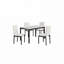 Ensemble de chaises de salle à manger rembourrées en similicuir avec dossier rembourré, pieds en métal-1967499182